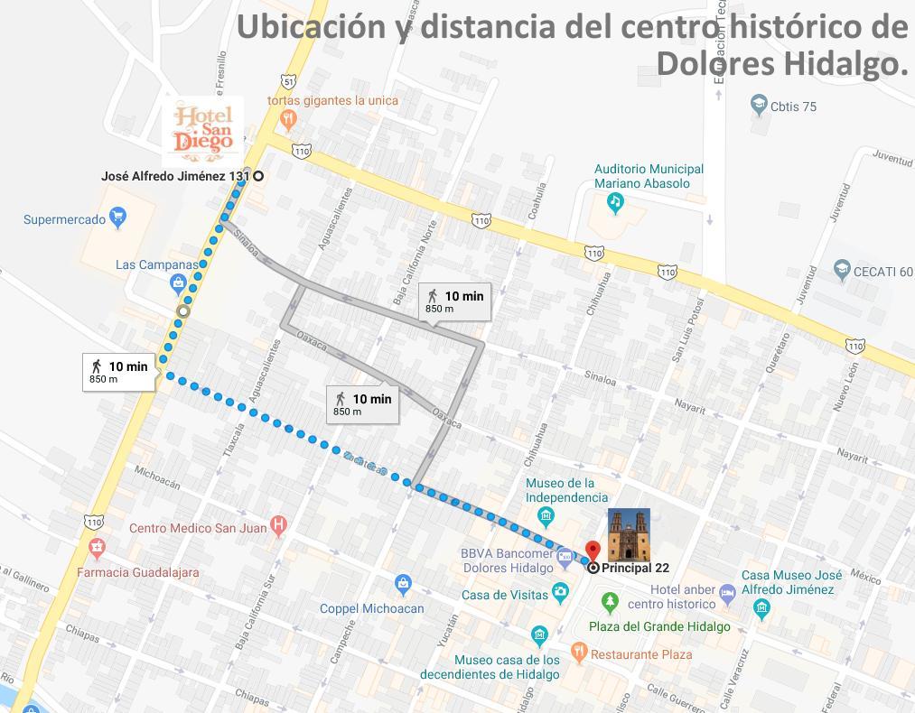 Hotel San Diego Dolores Hidalgo Exteriér fotografie